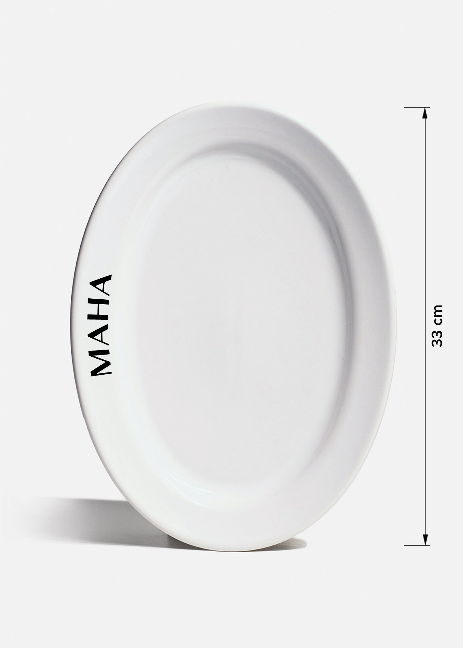 Platos de cerámica blanco Glacial + personalizado con logo simple