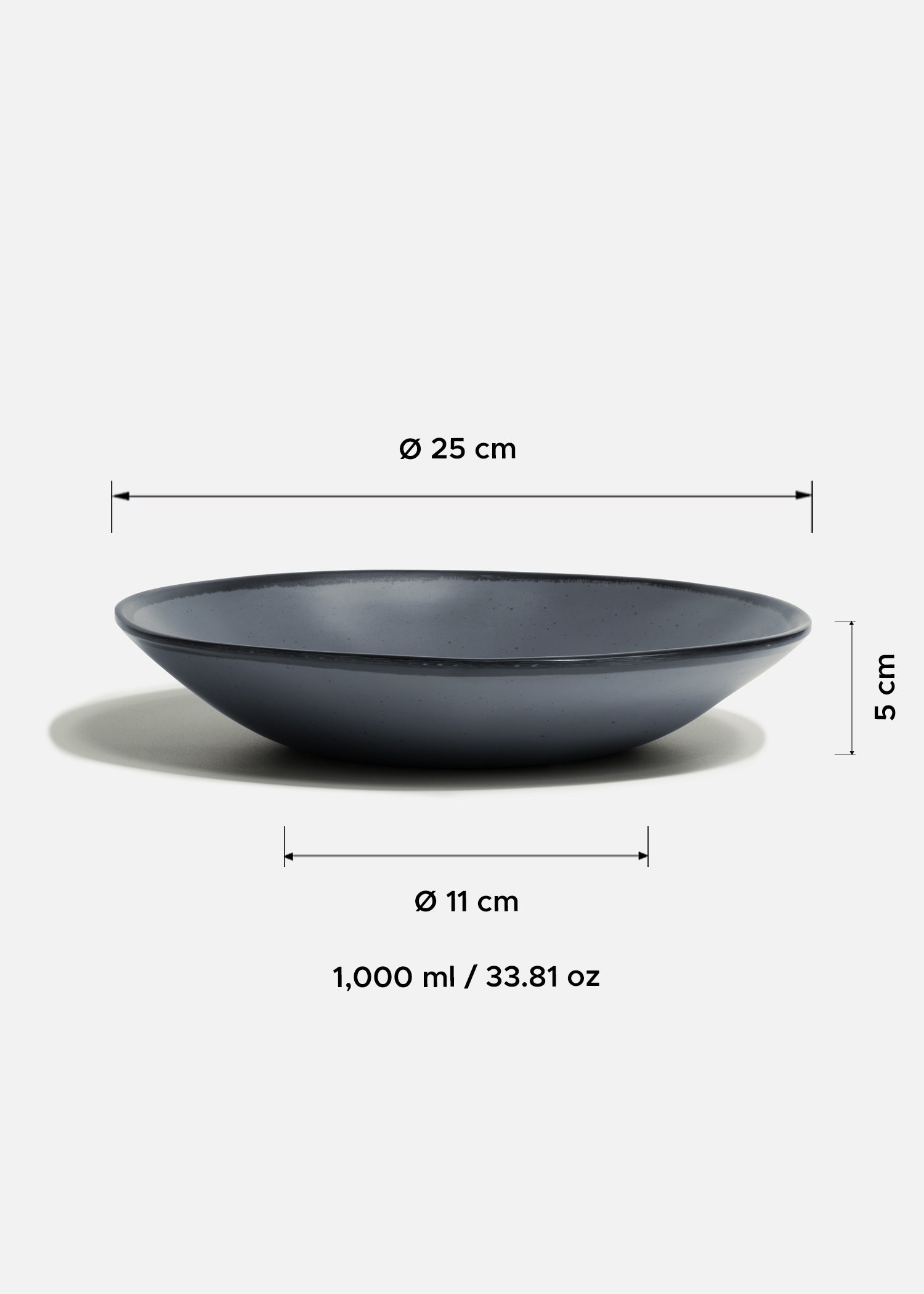 12 | TAZÓN BAJA 25 cm BELUGA GRAY| TERRA
