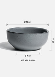 Platos hondos de porcelana gris Chrom — imagen de producto