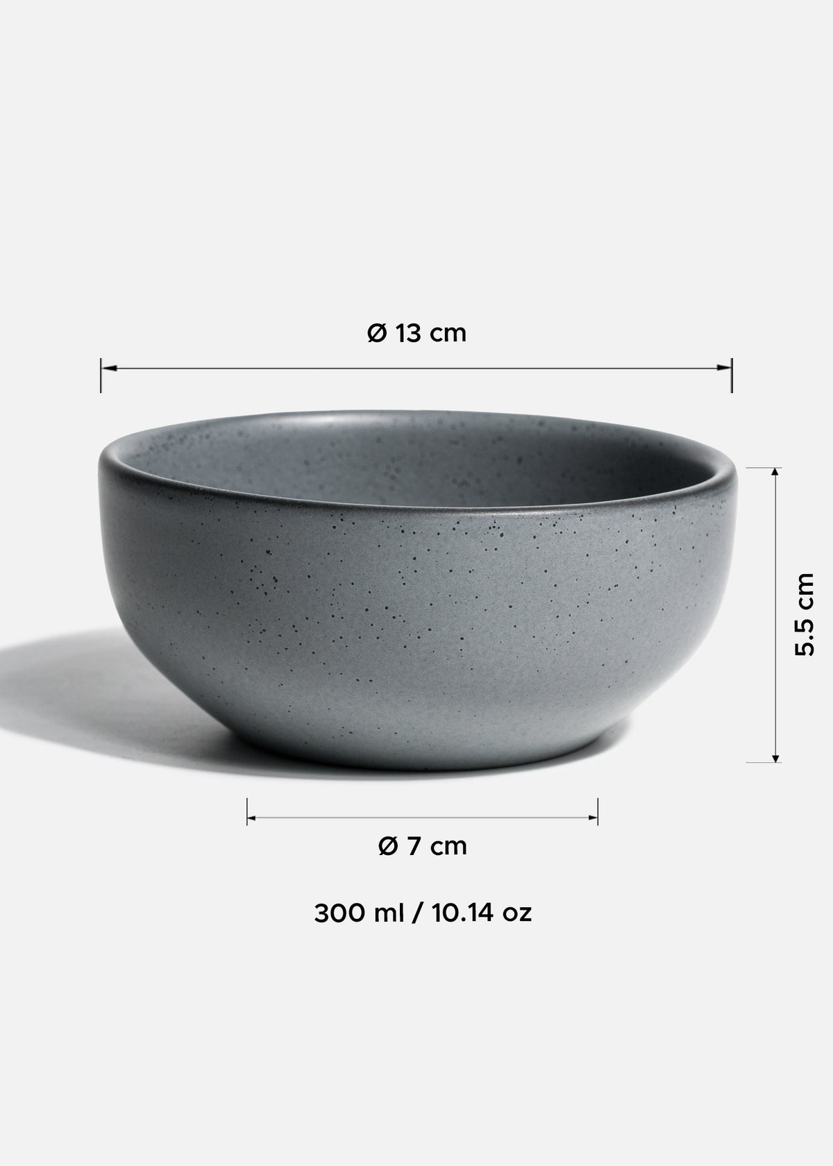 Platos hondos de porcelana gris Chrom — imagen de producto