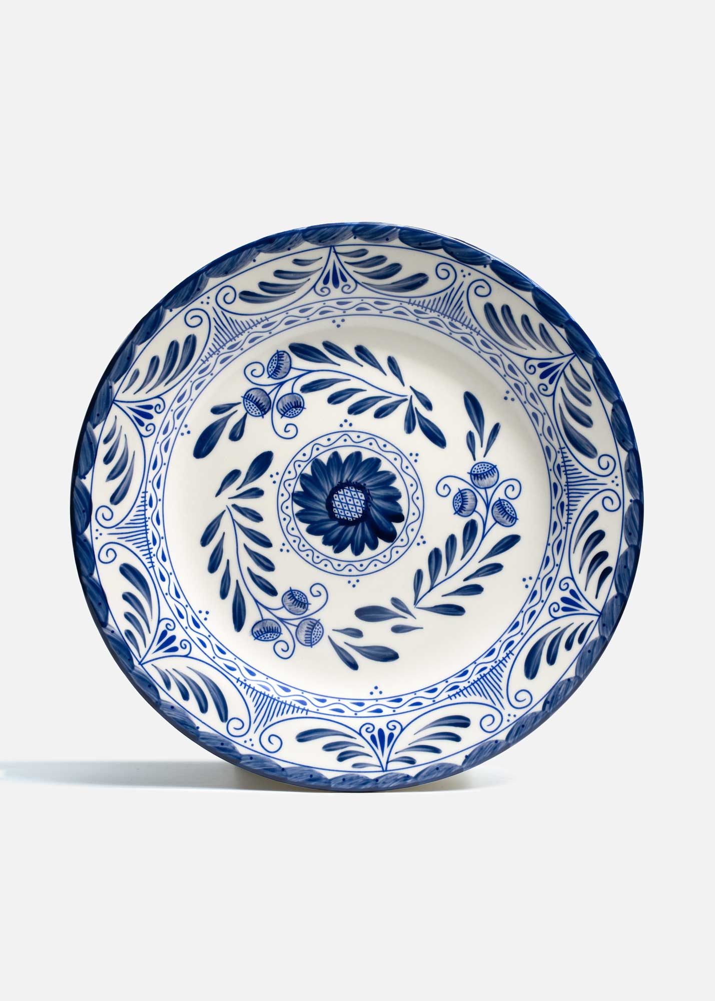 compra plato porcelana azul maha