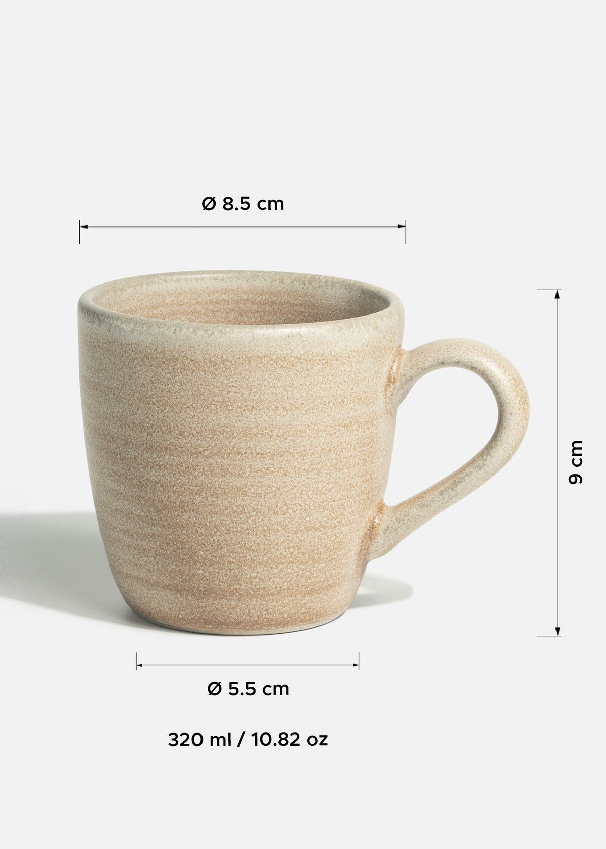 Tazas de porcelana para café Sorrento 320, 205 y 100 ml