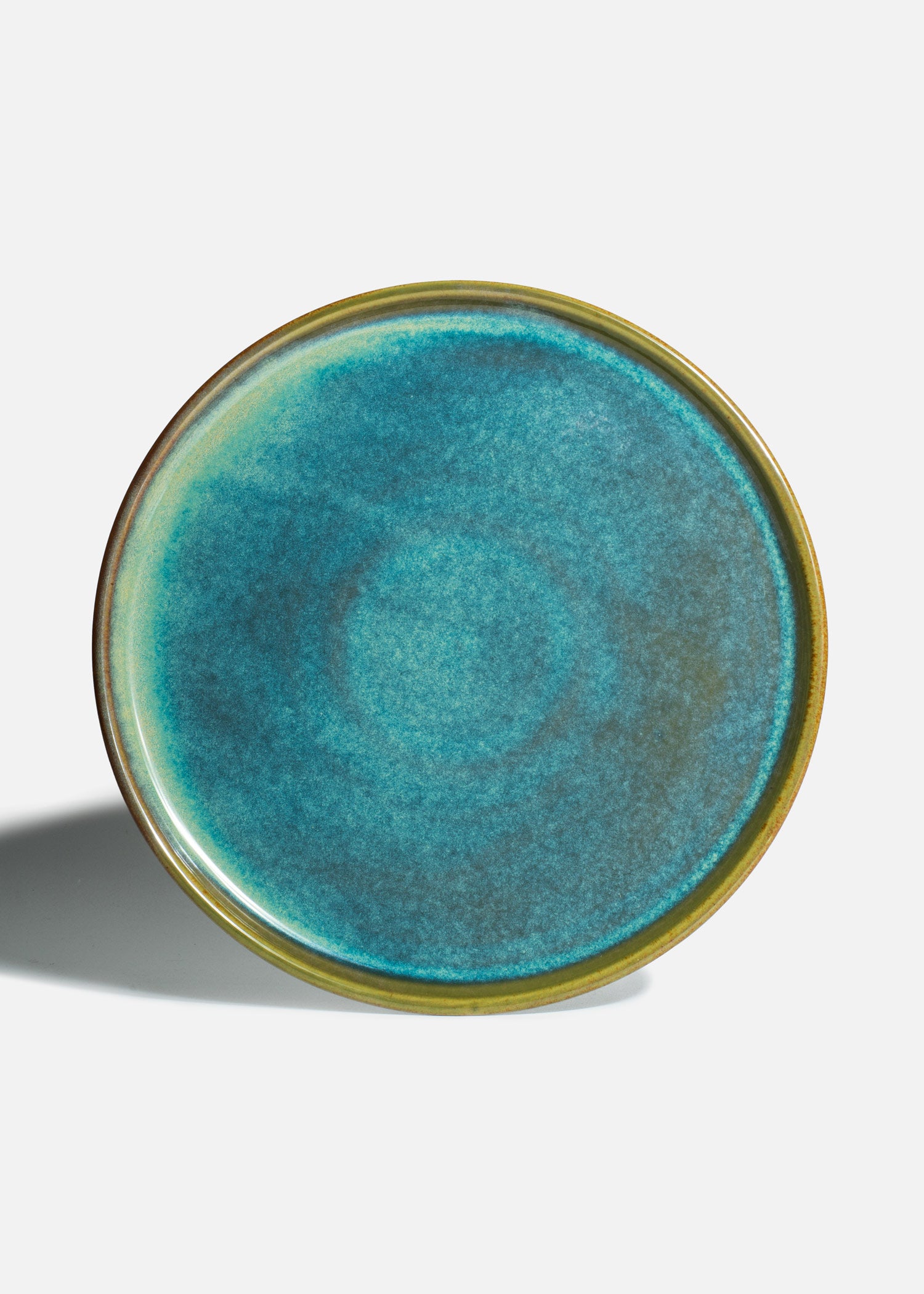 Platos trinche de porcelana verde Caribe