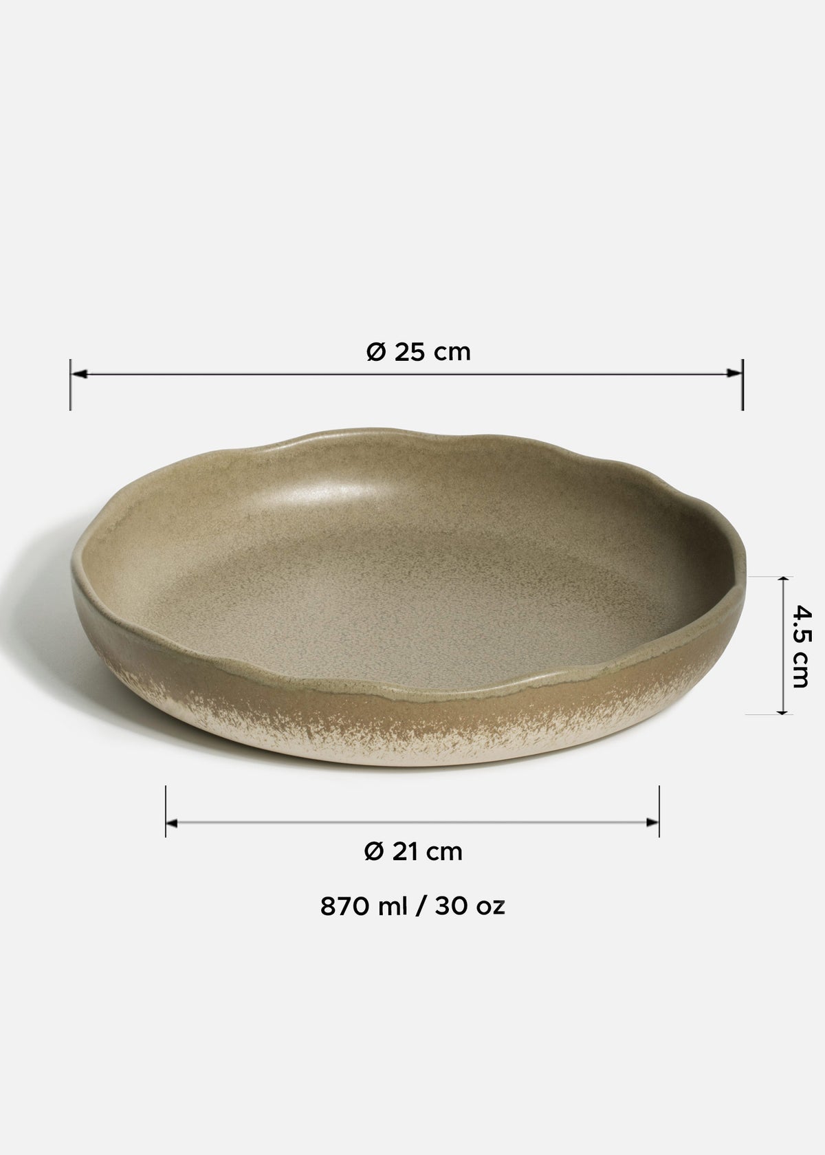 Platos hondos de porcelana verde Cresta Adelfa — imagen de producto