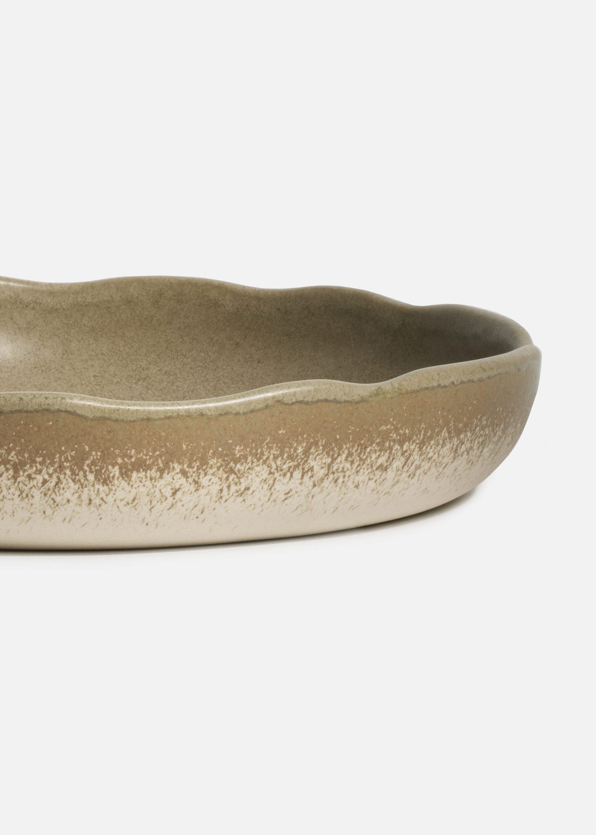 Platos hondos de porcelana verde Cresta Adelfa — imagen de producto