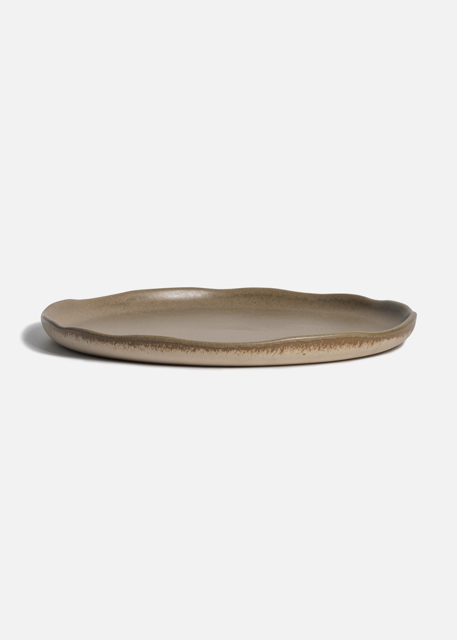 Platos trinche de porcelana verde Cresta Adelfa