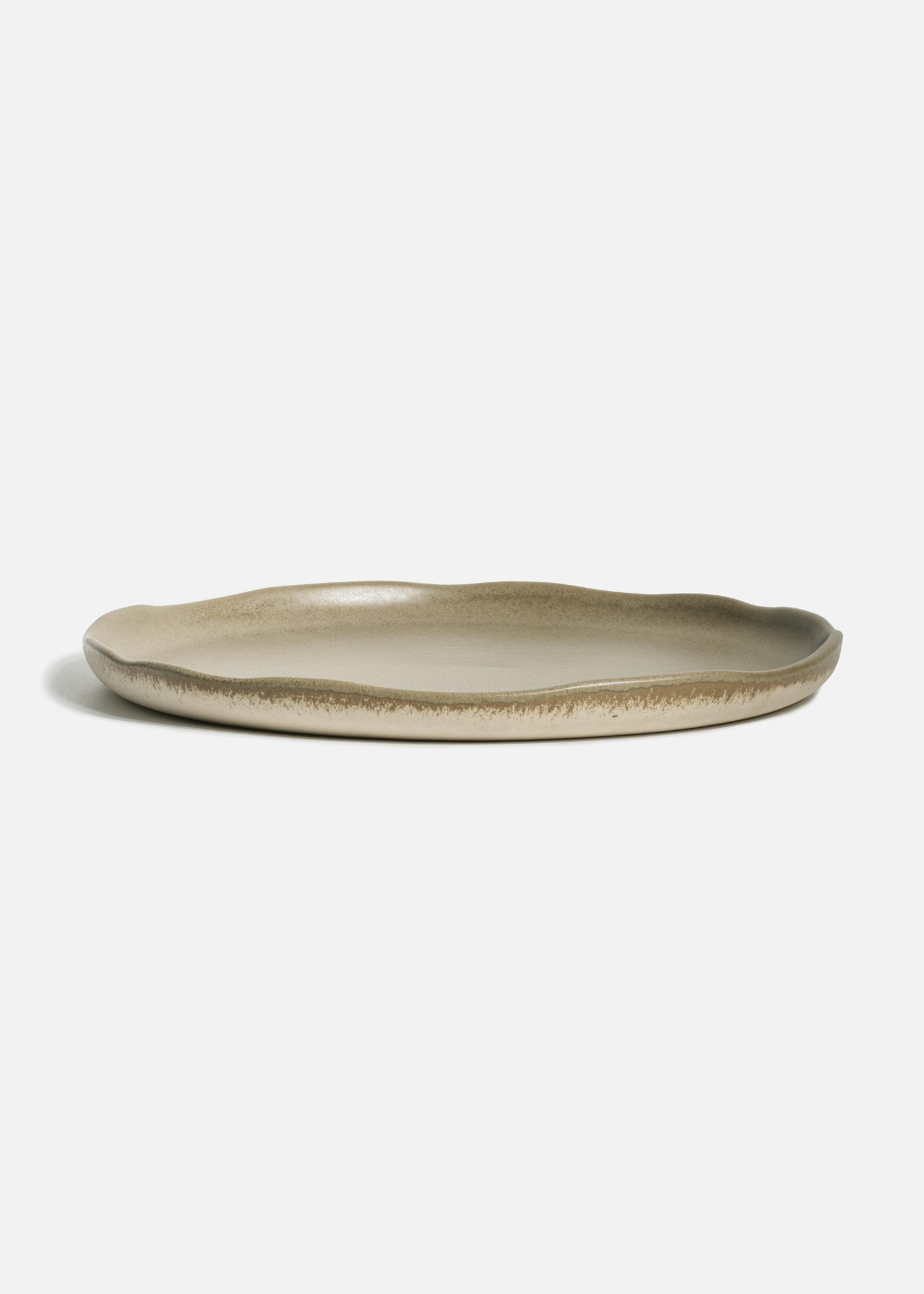 Platos trinche de porcelana verde Cresta Adelfa