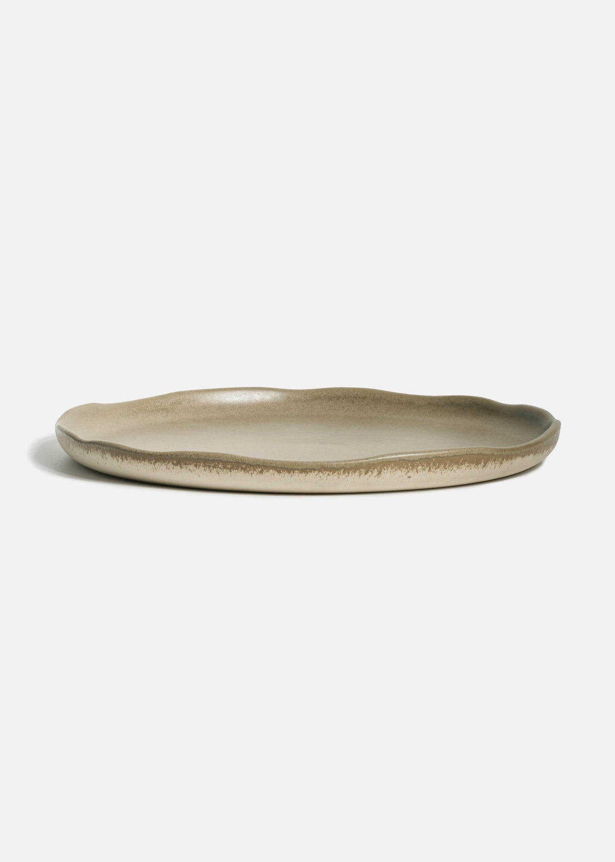 Platos trinche de porcelana verde Cresta Adelfa