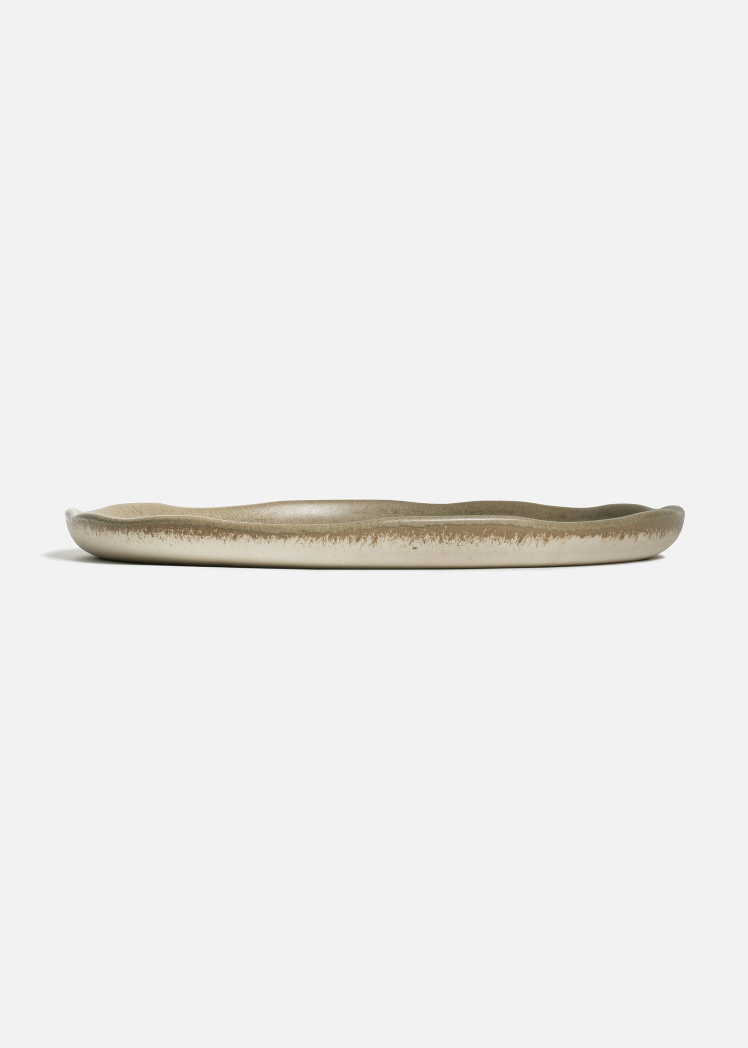 Platos trinche de porcelana verde Cresta Adelfa