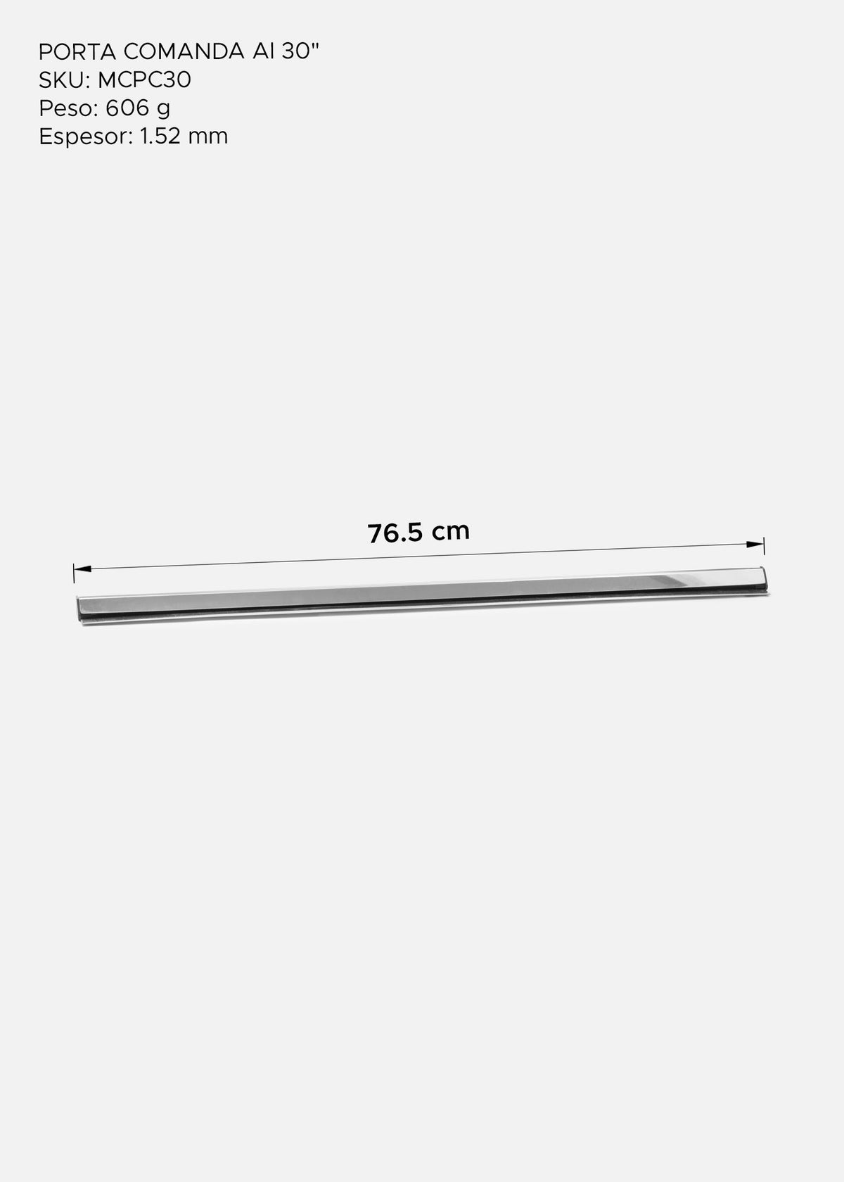 Organizador de tickets y órdenes de cocina en acero inoxidable