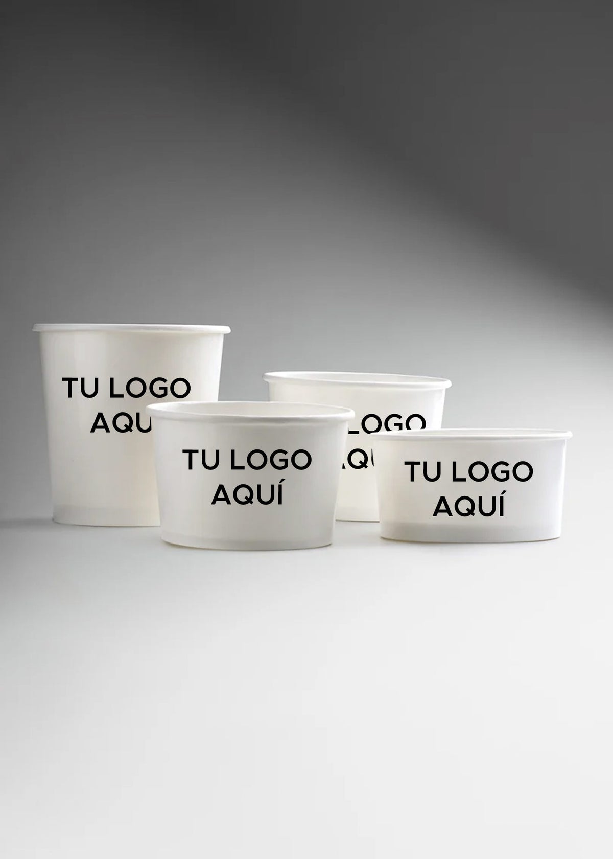 Contenedores para comida de papel blanco personalizable Carte Blanc 16, 10, 8 y 6 oz. Premium — imagen de producto, vista 24