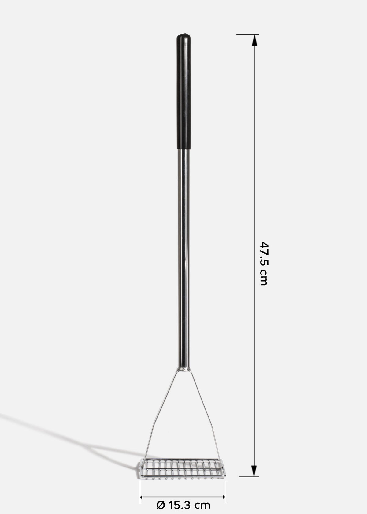 Prensador de papas industrial de acero inoxidable plata para cocina profesional 47.5 cm — imagen de producto