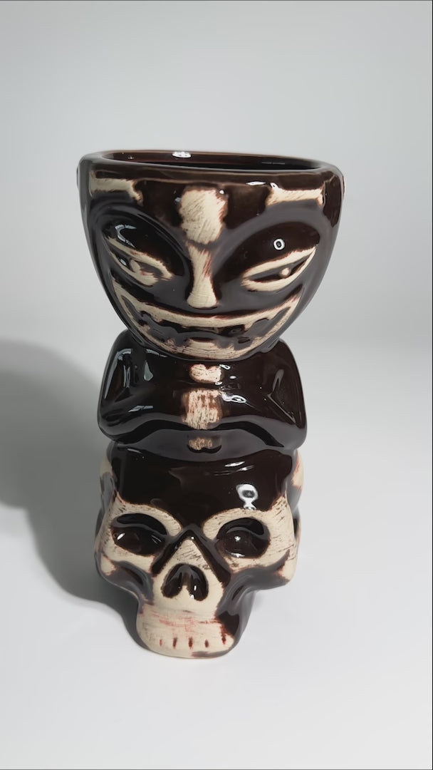 video detalles vaso tiki ceramica maha