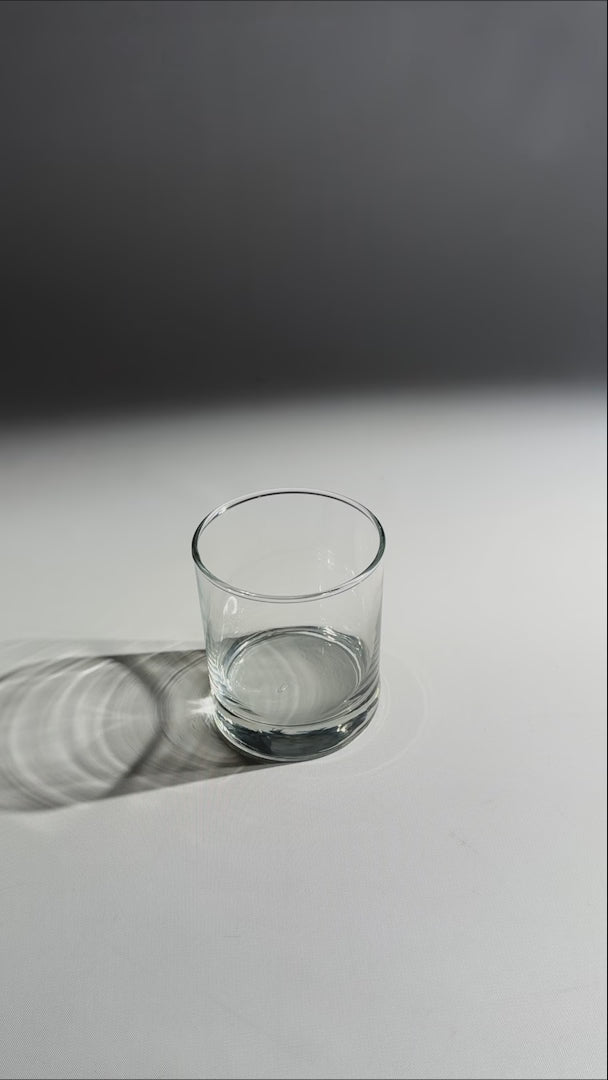 Cargar vídeo: Vaso old fashion de vidrio transparente con fondo grueso Dof 328 ml
