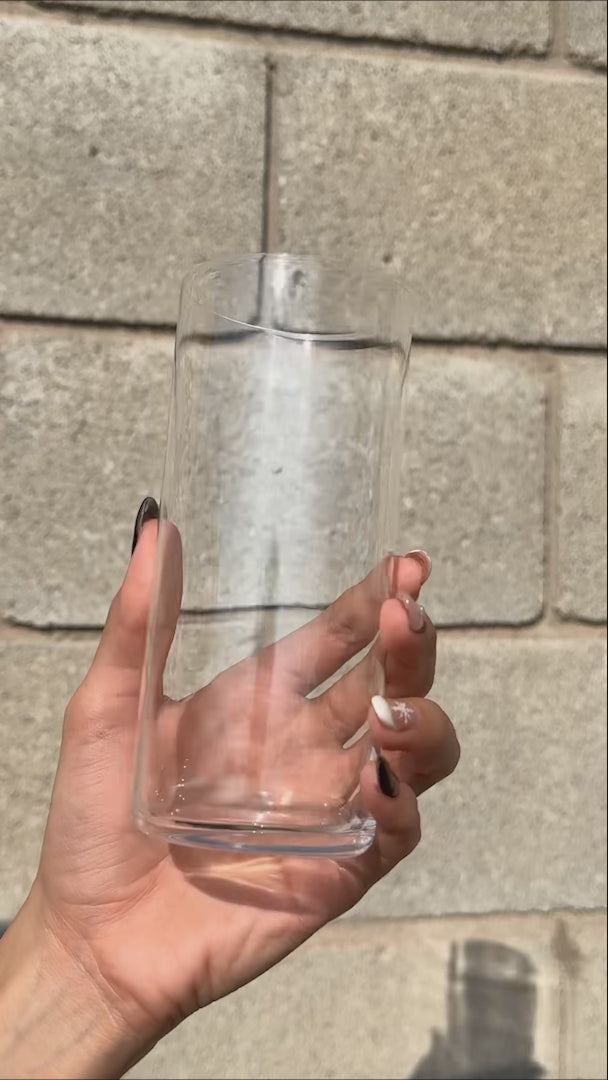 video detalles vaso de vidrio maha