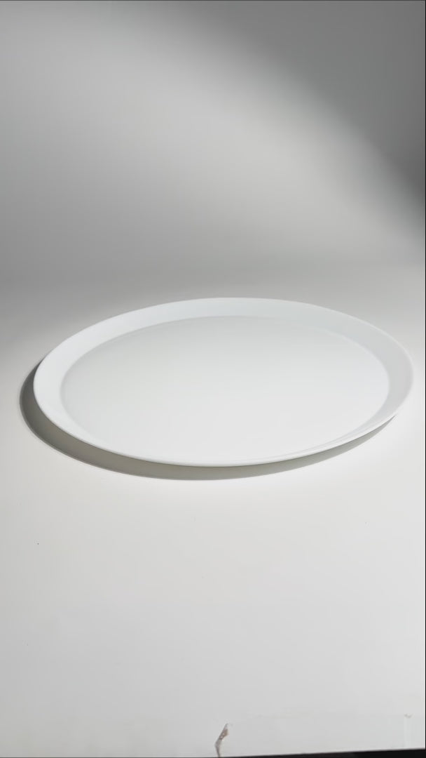 video detalles plato pizza opalo blanco maha