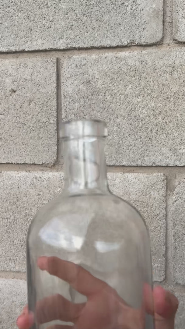 Botella mezcalera de vidrio transparente Premium Liverpool 750 ml