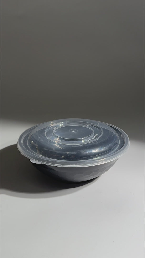Video del contenedor de alimentos MAHA bowl de 50 oz con tapa transparente