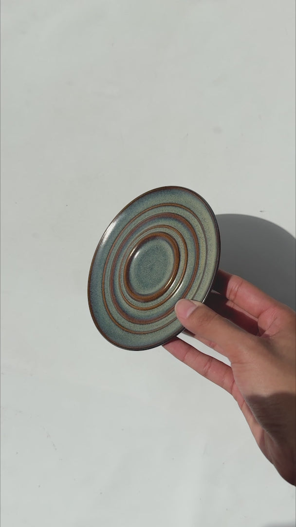 Cargar vídeo: Video del plato para taza de porcelana azul petróleo Glorie Kaff Ø 12 cm