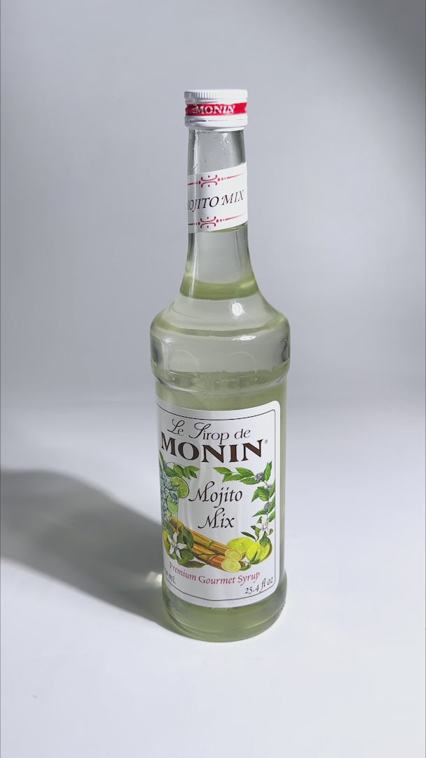 Cargar vídeo: Jarabe de mojito botella de vidrio Monin 750 ml