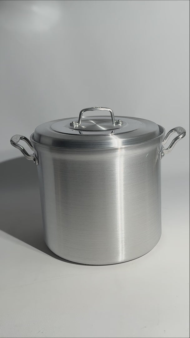 video detalles olla de aluminio maha