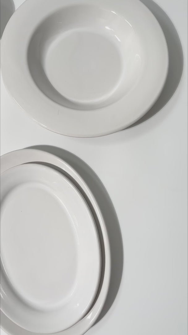 video detalles platos ceramica blanco maha