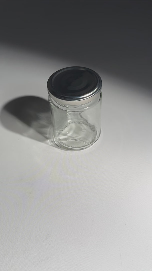 video detalles frasco de vidrio maha