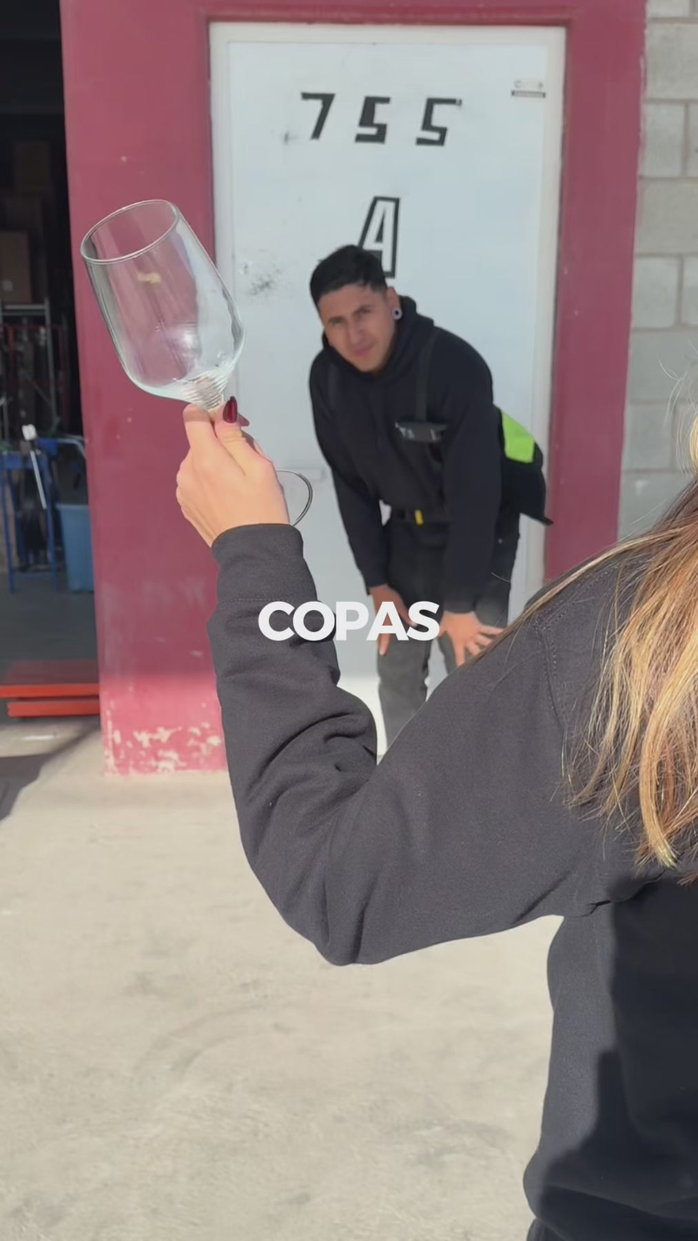 Copa de vino tinto vidrio templado transparente Mencía 580 ml