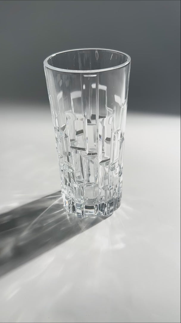 video detalles vaso cristal cubic maha