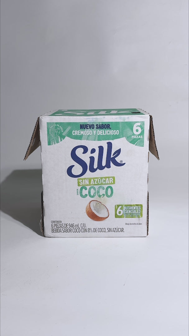 Video de bebida vegetal de coco sin azúcar Silk 946 ml