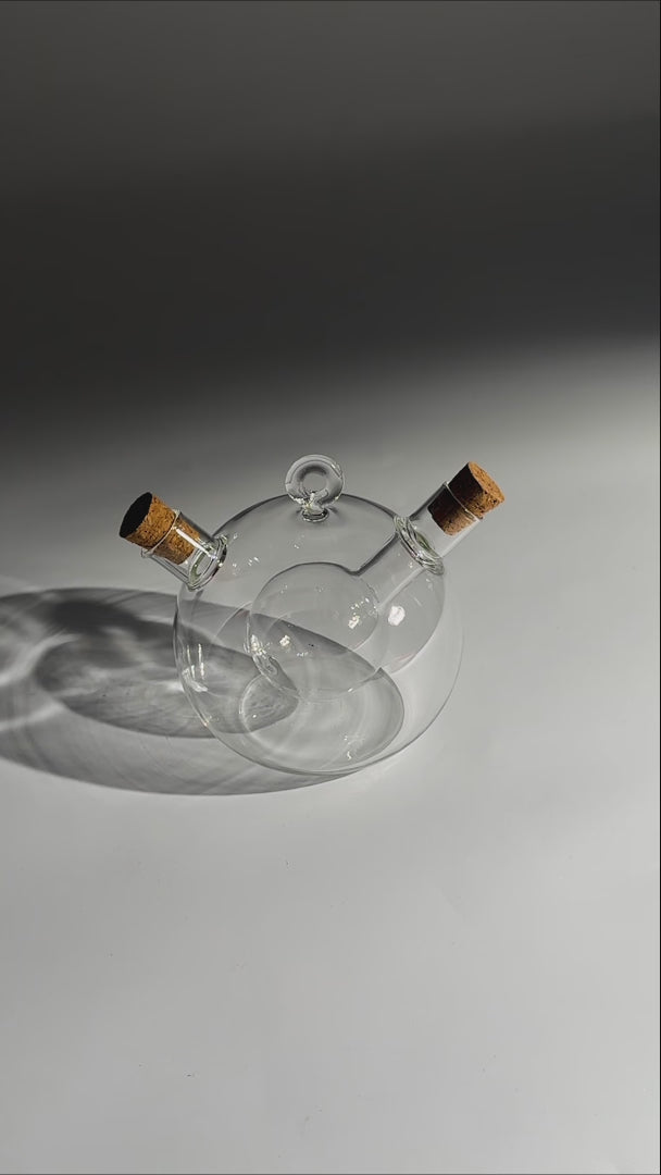 video detalles vinagrera de vidrio maha