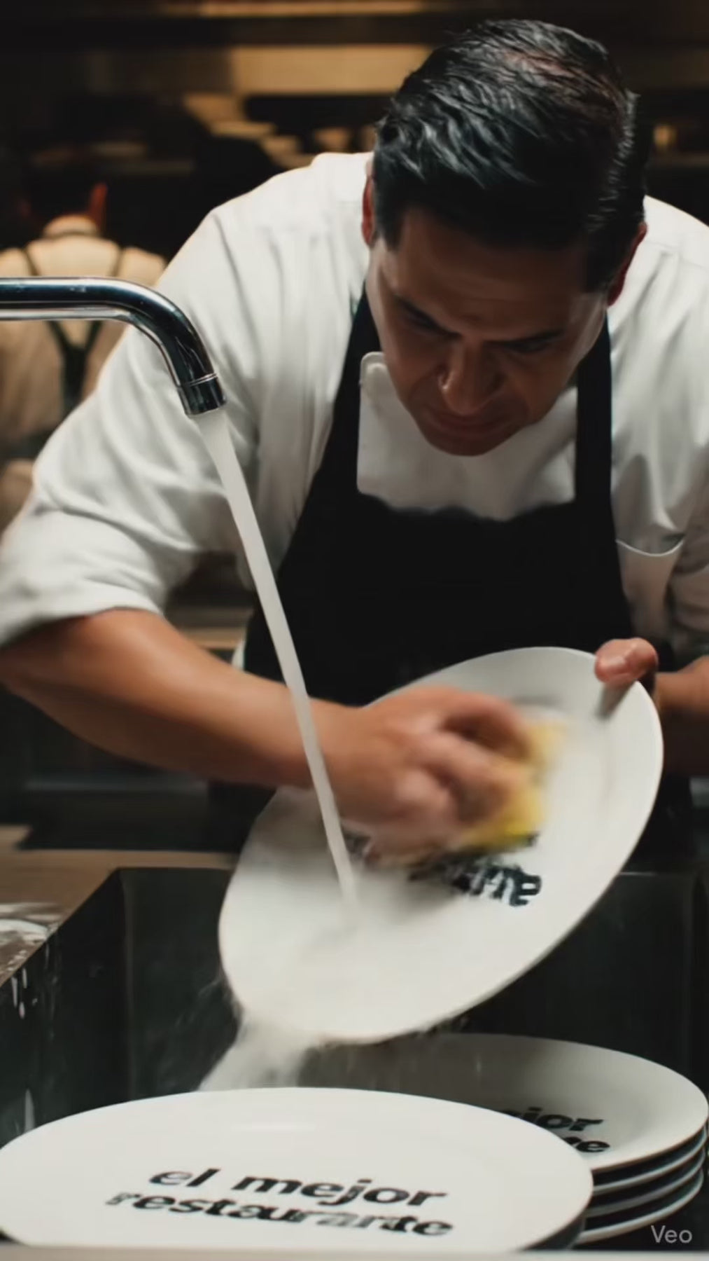 Platos de cerámica blanco Glacial + personalizado con logo simple