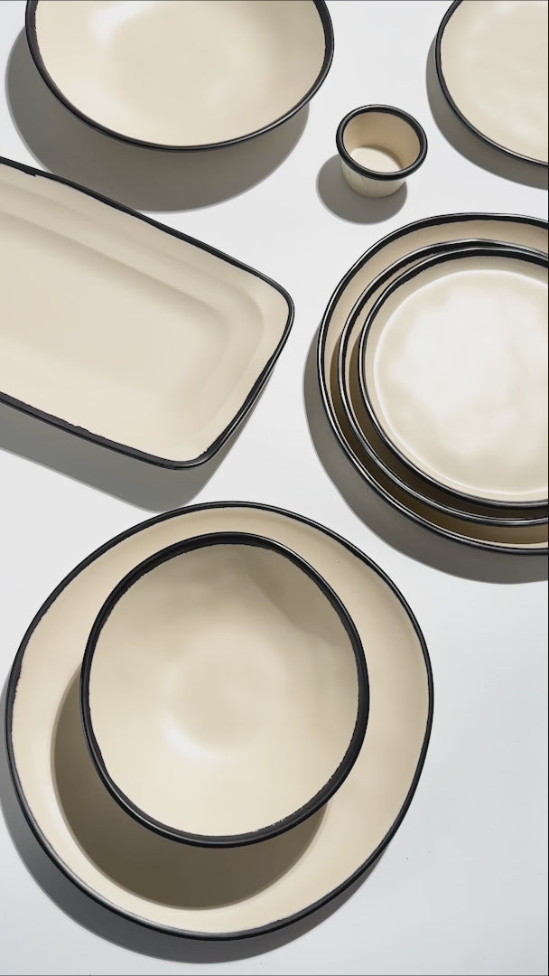 video detalles loza melamina beige maha