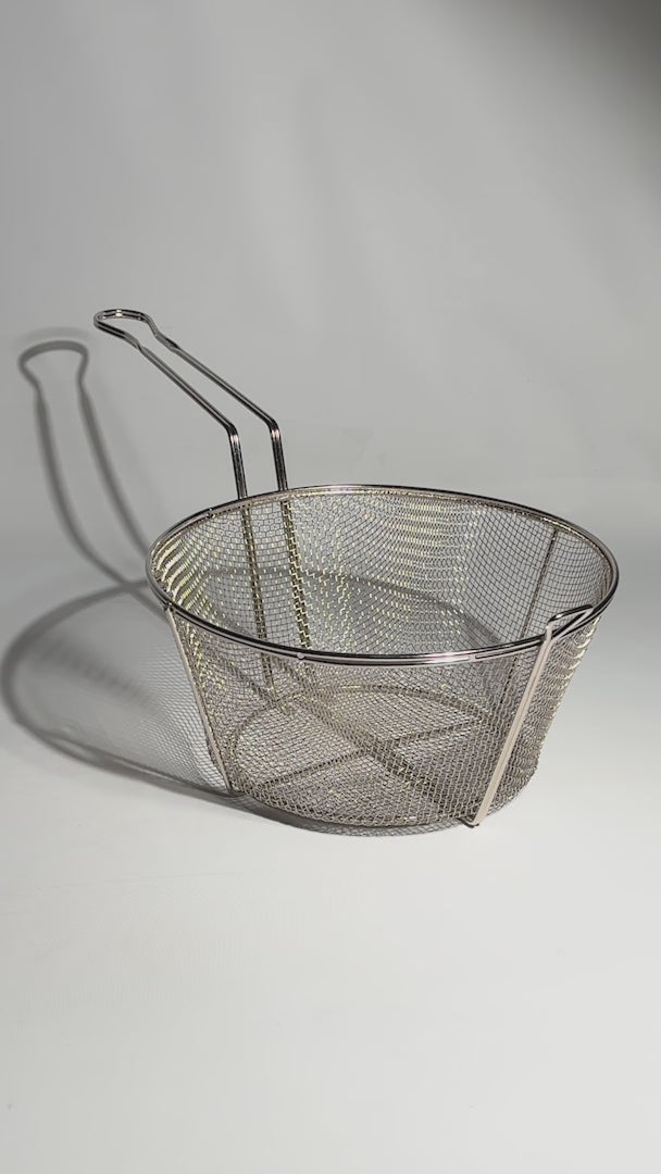 video detalles canastilla de acero inoxidable maha