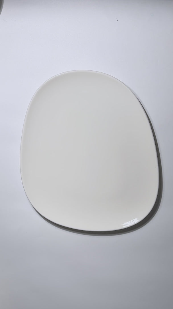 Video del plato trinche de porcelana blanco Vago 33 × 27 cm