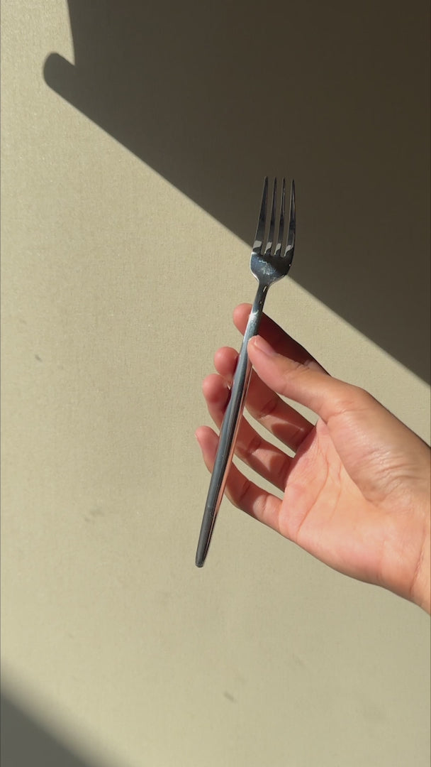 Video del tenedor para ensalada de acero inoxidable Galaxy 18.5 cm