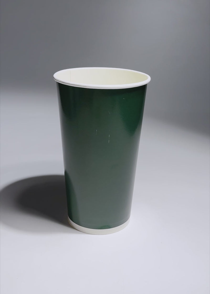 Vaso de papel para bebida frÃ­a verde 44 oz