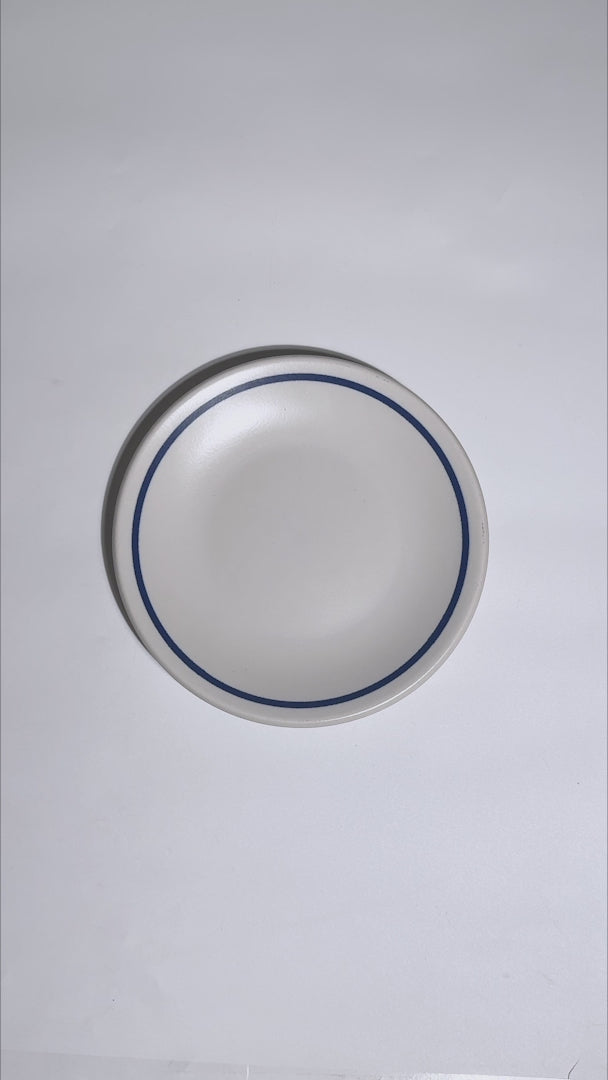 Video del diseño y filo azul del plato postrero Regina 19 cm