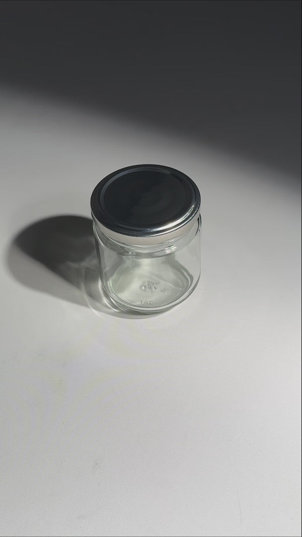 video detalles frasco de vidrio maha