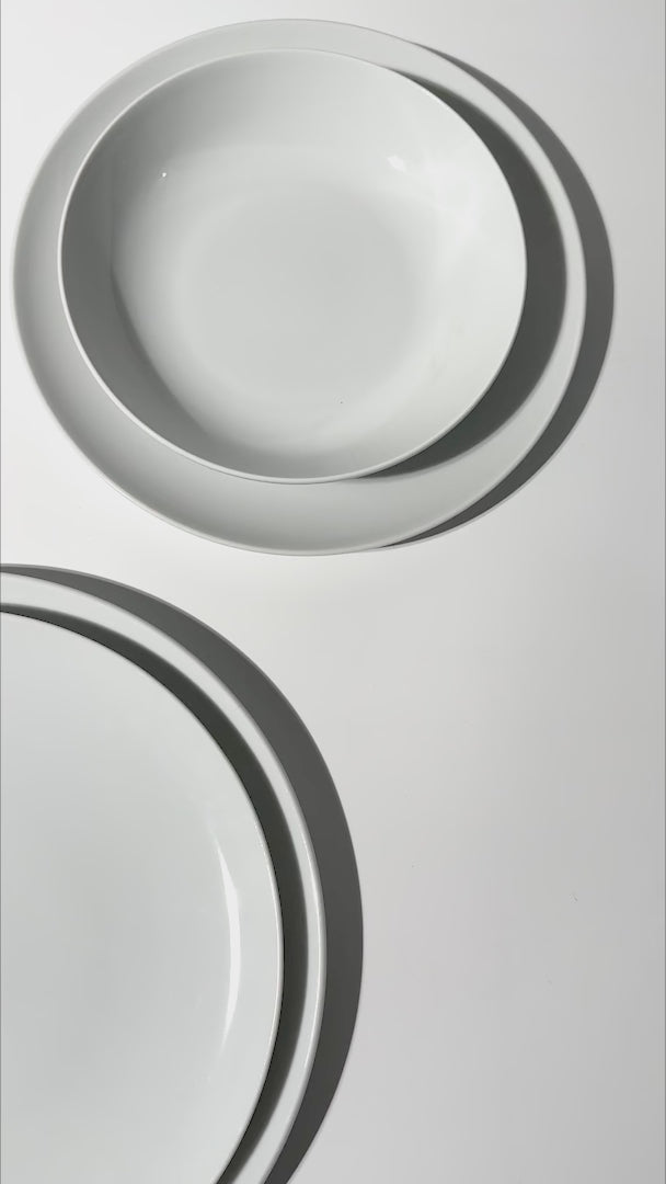 video detalles plato porcelana blanco maha