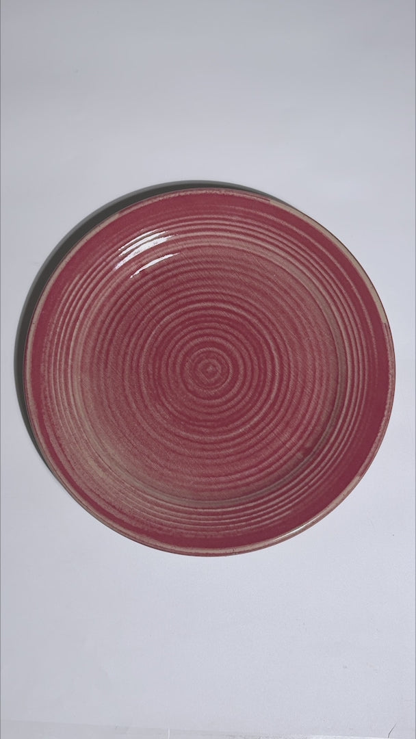 Cargar vídeo: Video del diseño concéntrico y acabado rosa del plato México Lindo