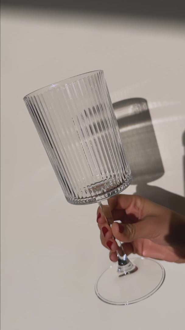 video detalles copa de vidrio maha