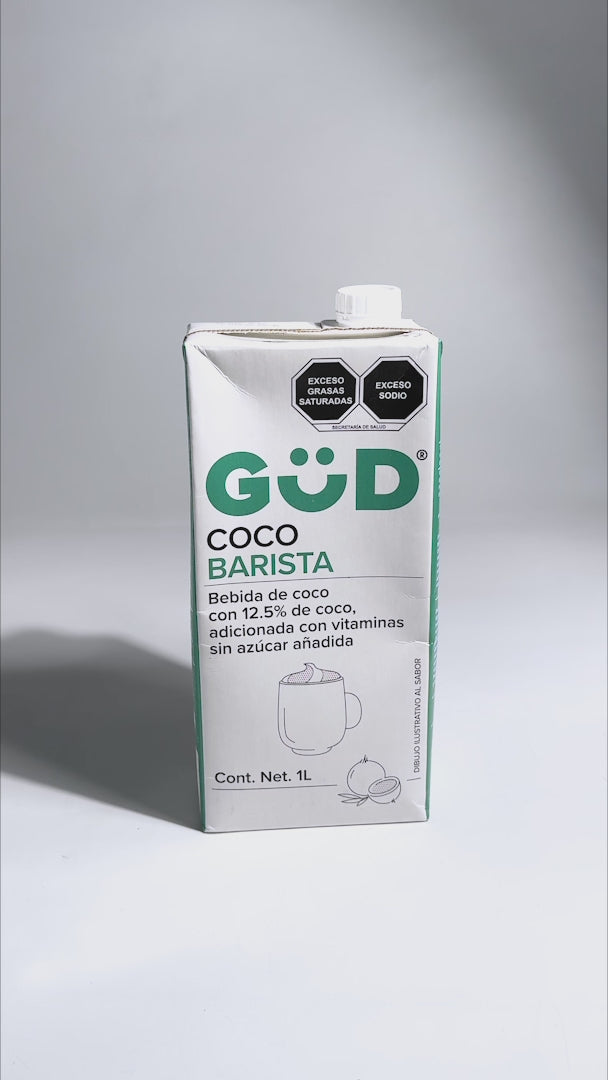 Cargar vídeo: Bebida barista de coco sin azúcar añadida Gud 1 L