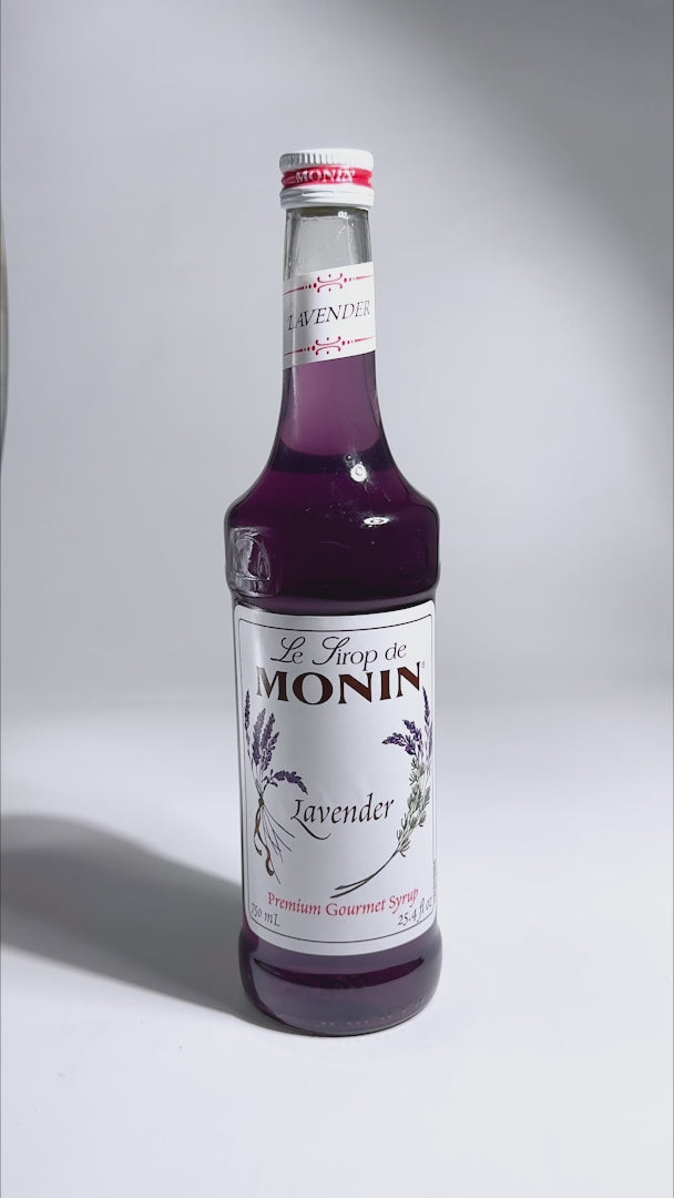 Cargar vídeo: Jarabe de lavanda botella de vidrio Monin 750 ml