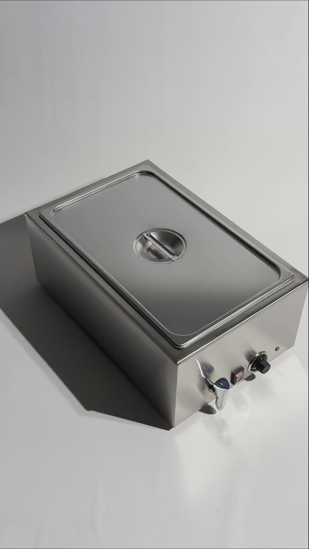 video detalles chafer de acero inoxidable maha