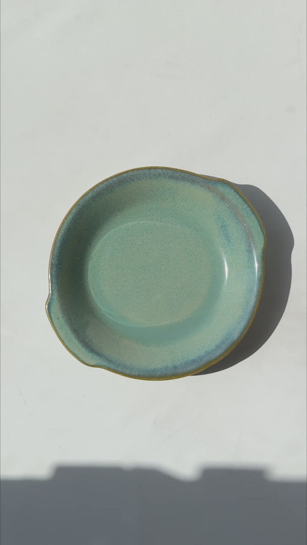 Cargar vídeo: Video del plato cacerola de porcelana azul Caribe 21 cm 450 ml