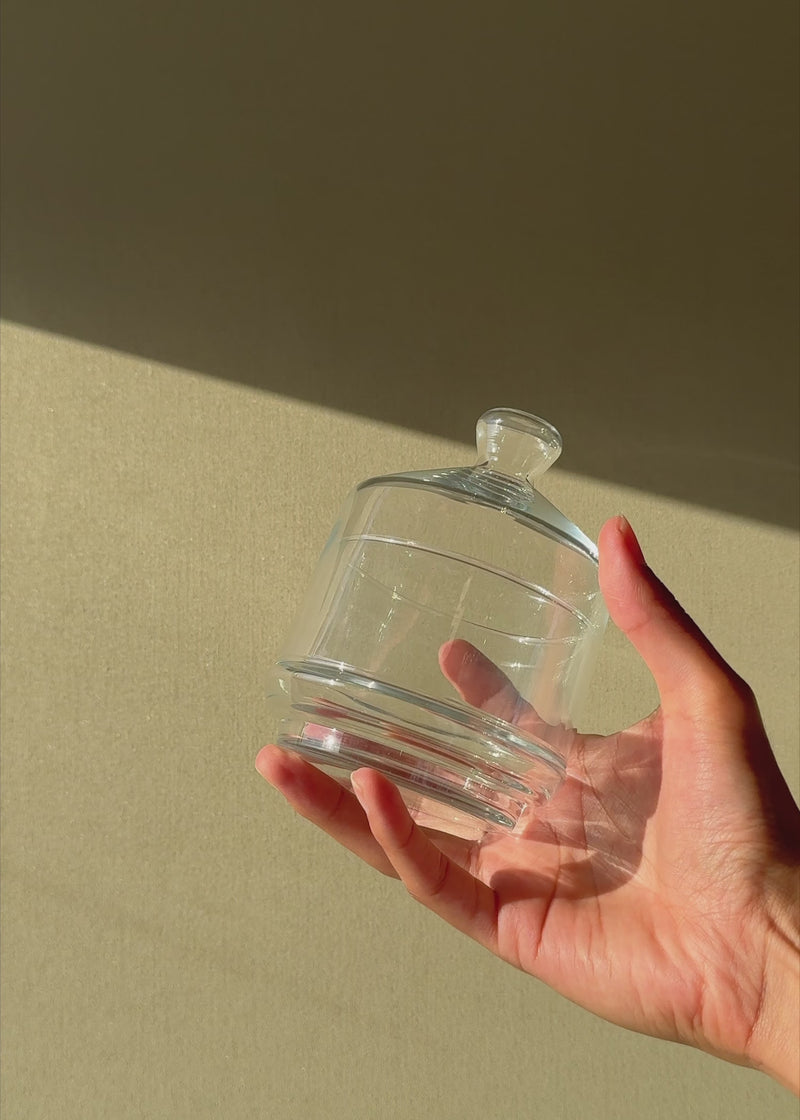 Bombonera de cristal transparente de 260 ml
