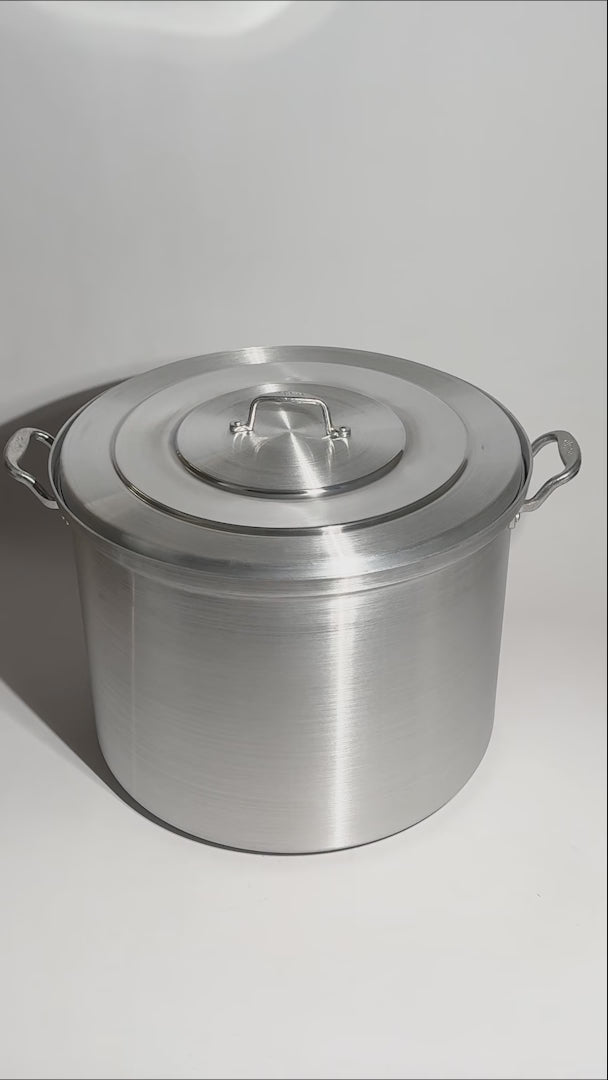 video detalles olla de aluminio maha