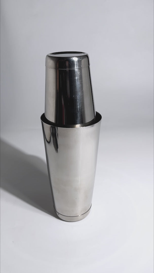 Cargar vídeo: Coctelera boston de acero inoxidable plata 800 ml