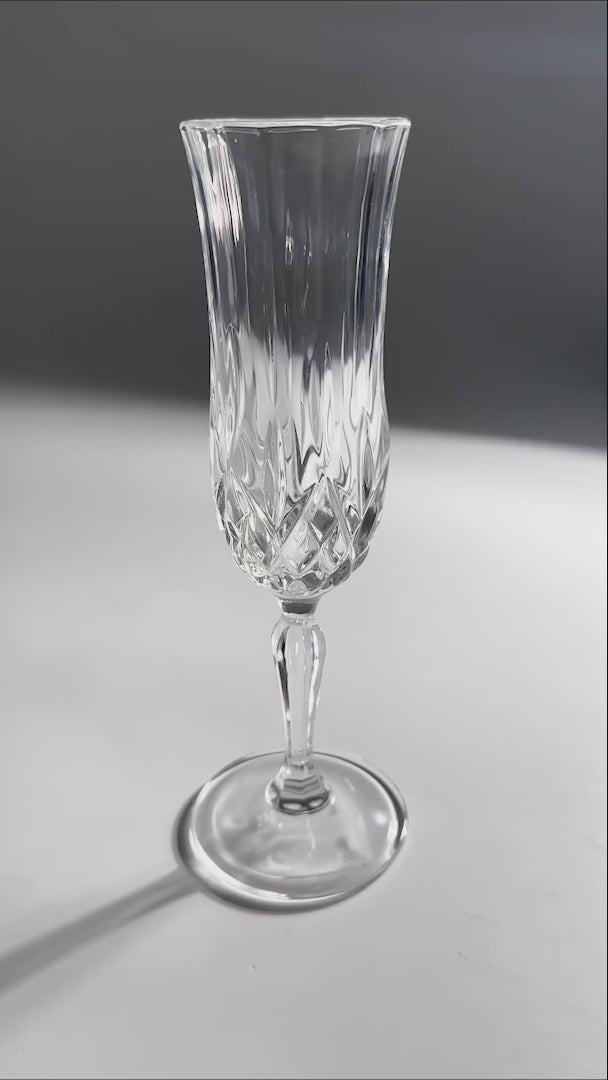 Copa flauta para champagne cristal cortado transparente Corso 133 ml